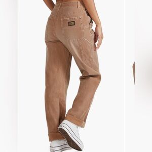 Five Star Women's Boyfriend Carpenter Jeans in Tan